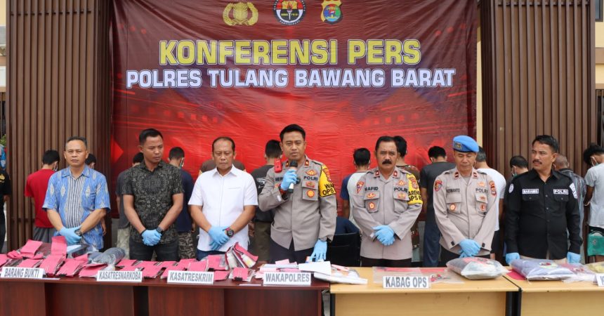 Gelar Konferensi Pers Berikut Capaian Kinerja Polres Tulang Bawang Barat Di Tahun